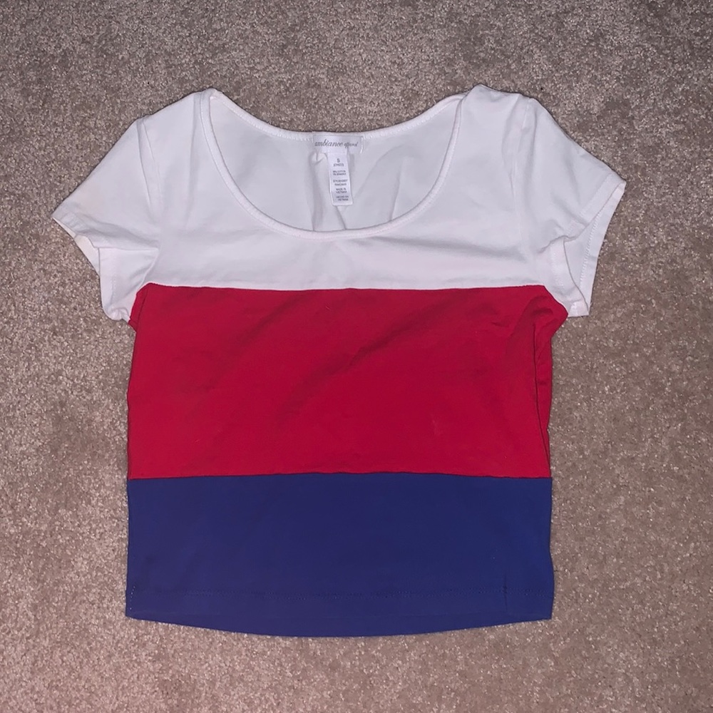 Red white and blue crop top